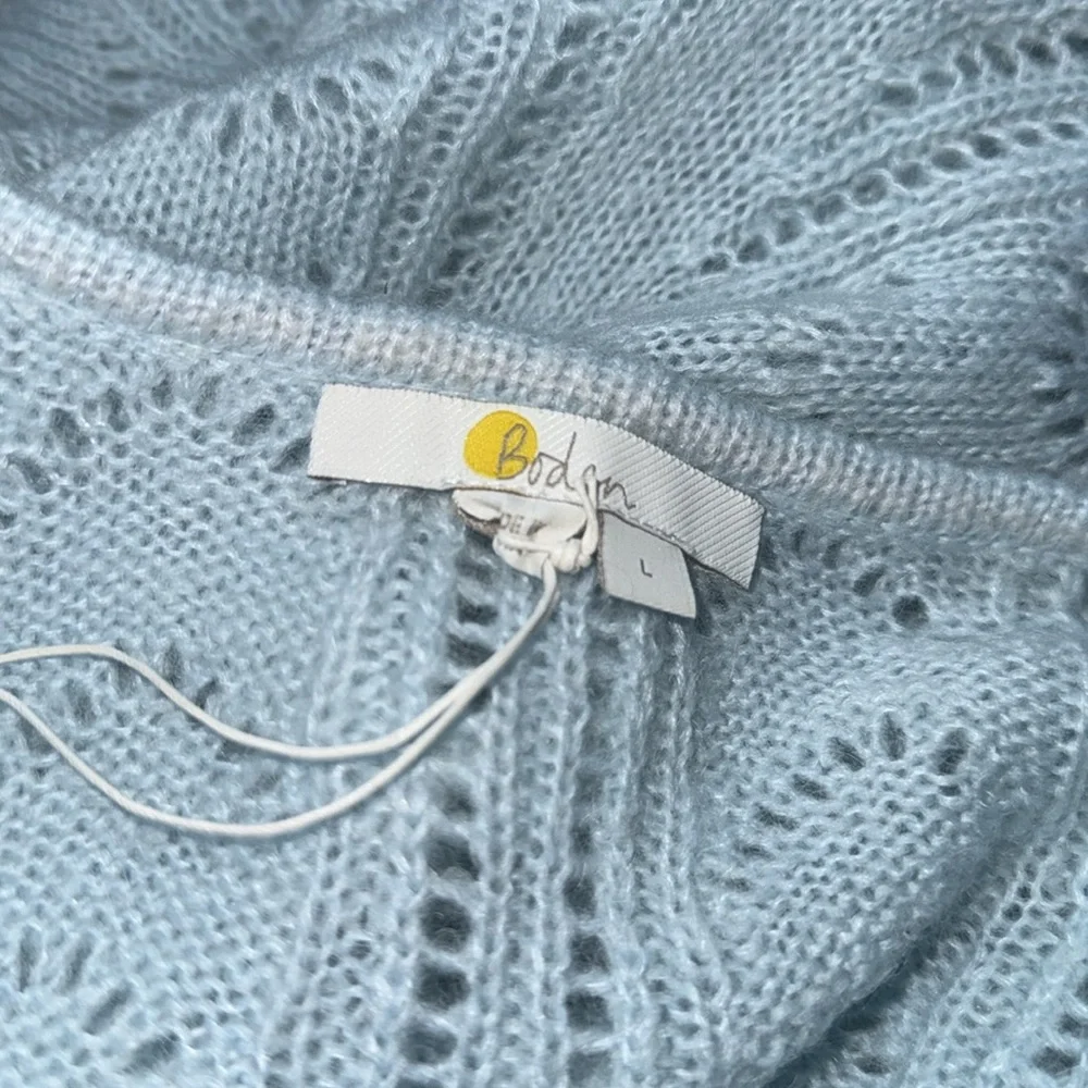 Boden Light Blue V-Neck Sweater - Picture 7 of 8